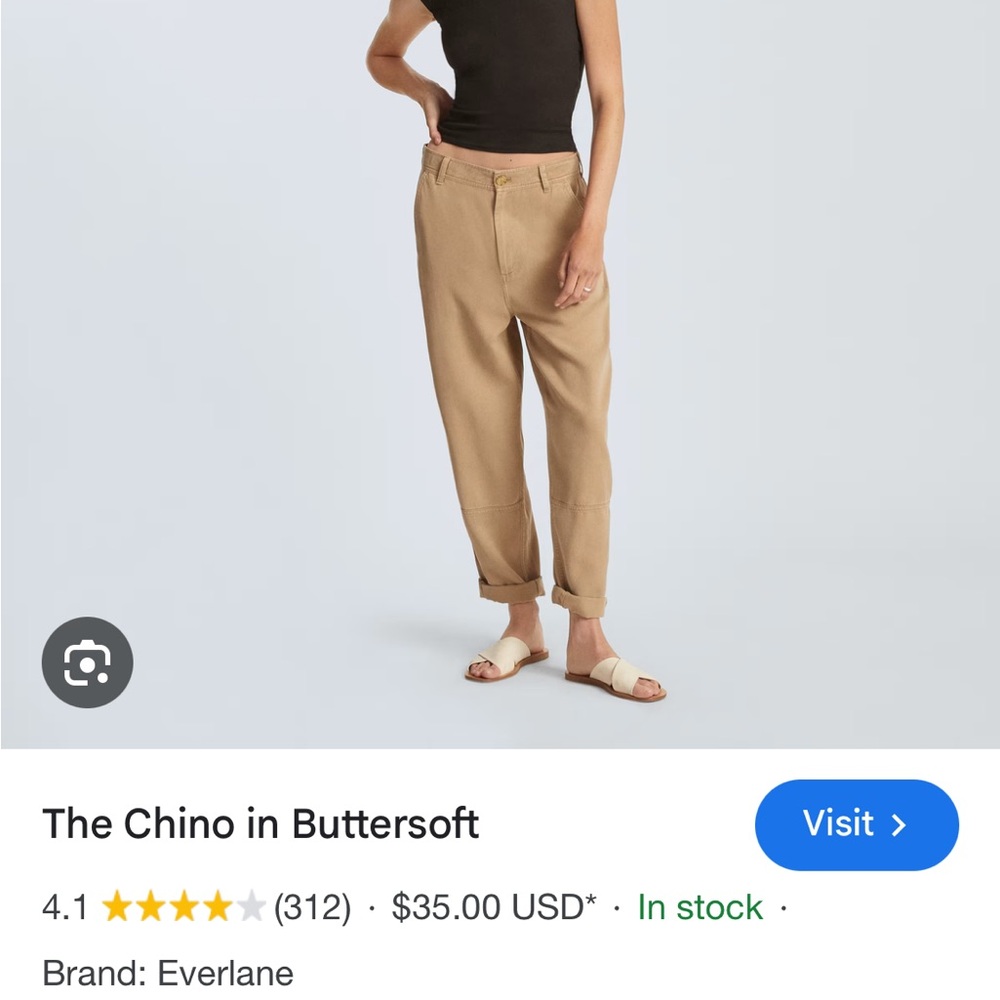 Everlane Tan Chino Buttersoft Pants
